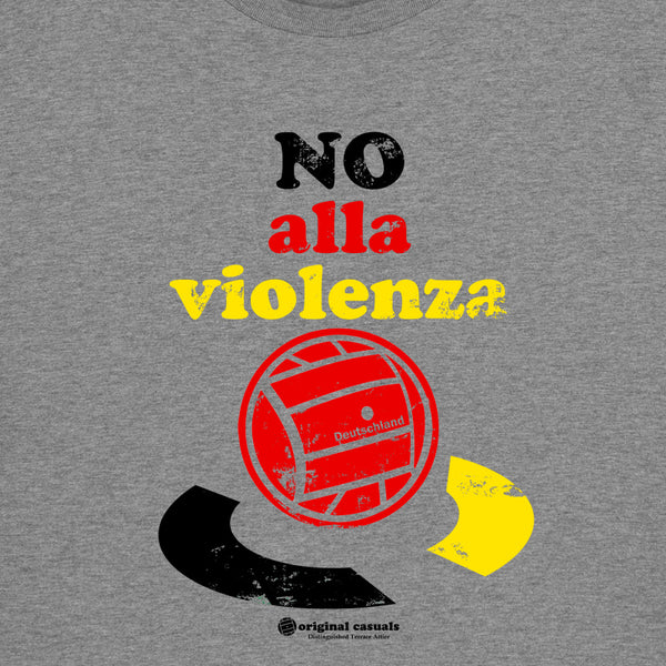 Original Casuals - 'No Alla Violenza' Grey T-shirt