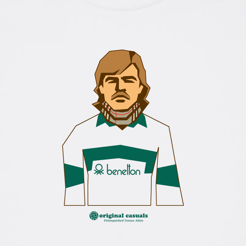 Ben Casual Green - White T-shirt