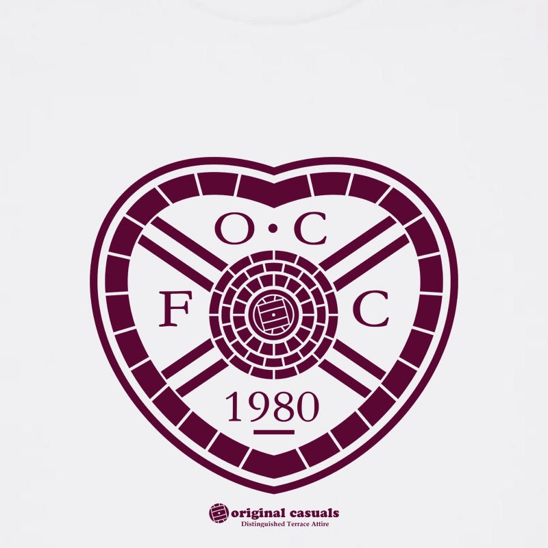 OC Badge - Hearts - White T-shirt