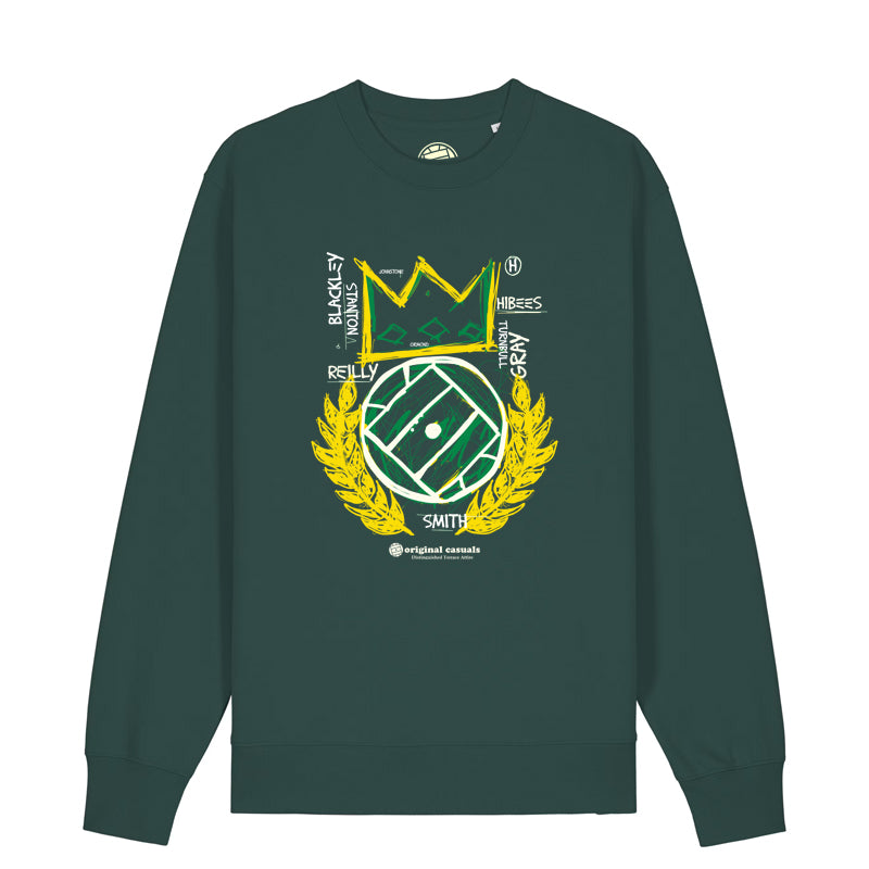 OC Badge - Basquiat Hibs - Glazed Green Sweatshirt