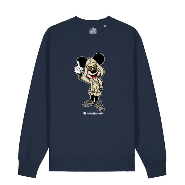 Original Casuals 'Mickey The Casual' Navy Sweatshirt