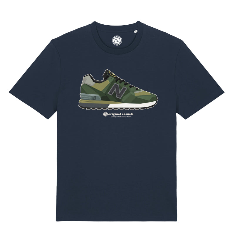 Geometric Icon Collab | Forest Green - Navy T-shirt