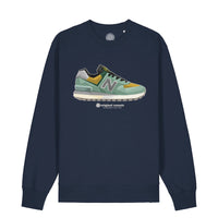 Geometric Icon Collab | Sage Green - Navy Sweatshirt