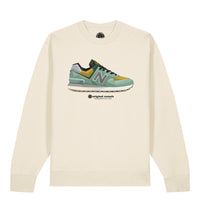 Geometric Icon Collab | Sage Green - Raw Sweatshirt