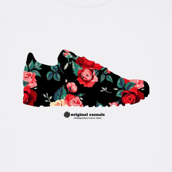 Floral Trainer - White T-shirt