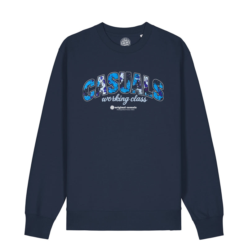 Casual Working Class Blue Camo - Navy Sweatshirt