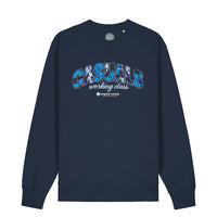 Casual Working Class Blue Camo - Navy Sweatshirt