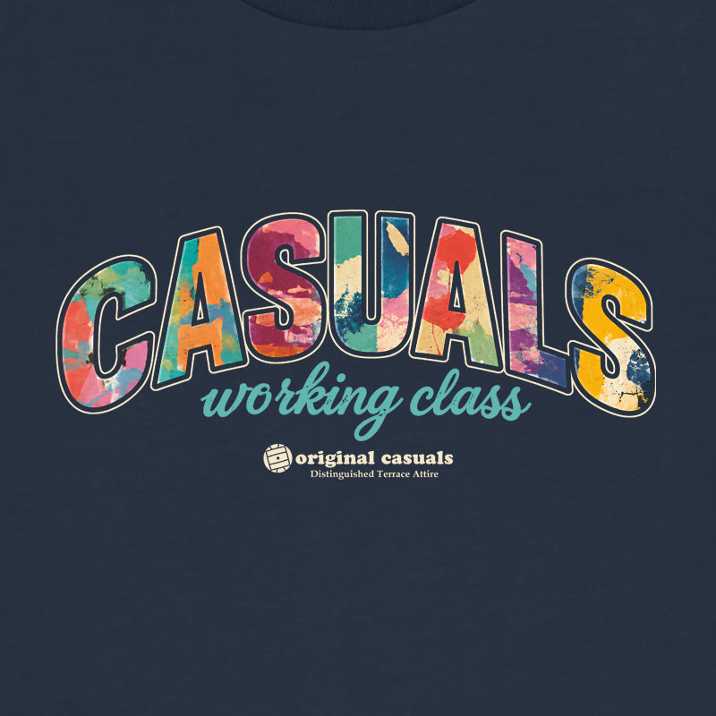 Casual Working Class Colour Clash - Navy Sweatshirt