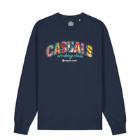 Casual Working Class Colour Clash - Navy Sweatshirt