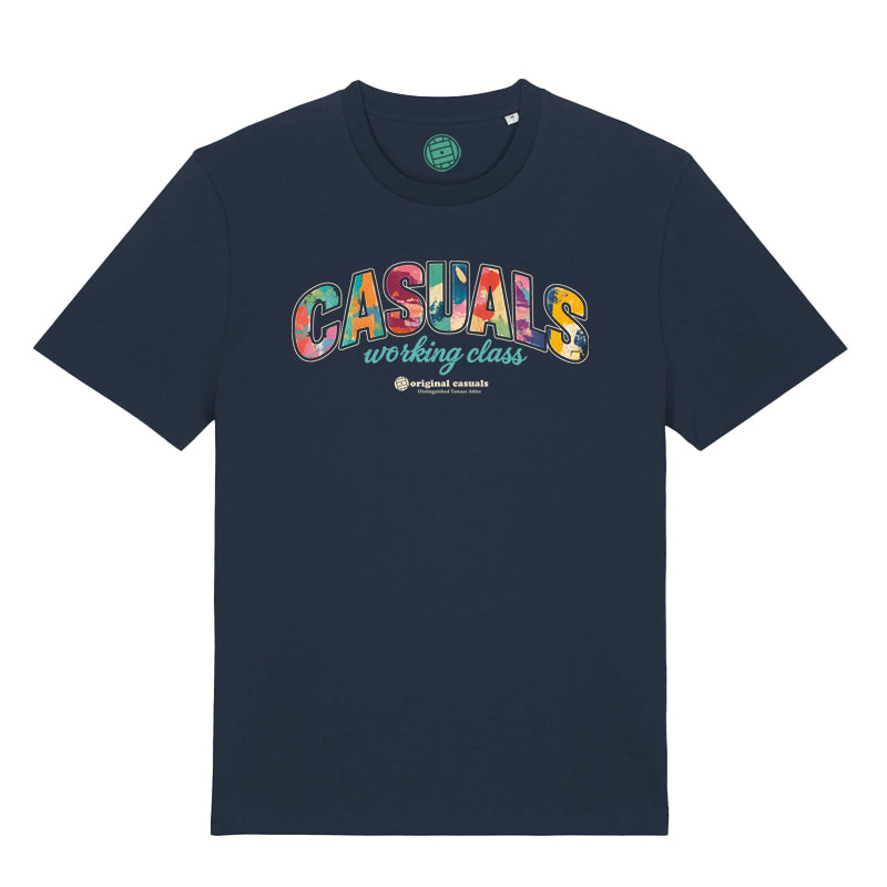 Casual Working Class Colour Clash - Navy T-shirt