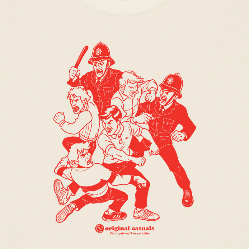 Terrace Brawl - Raw T-shirt