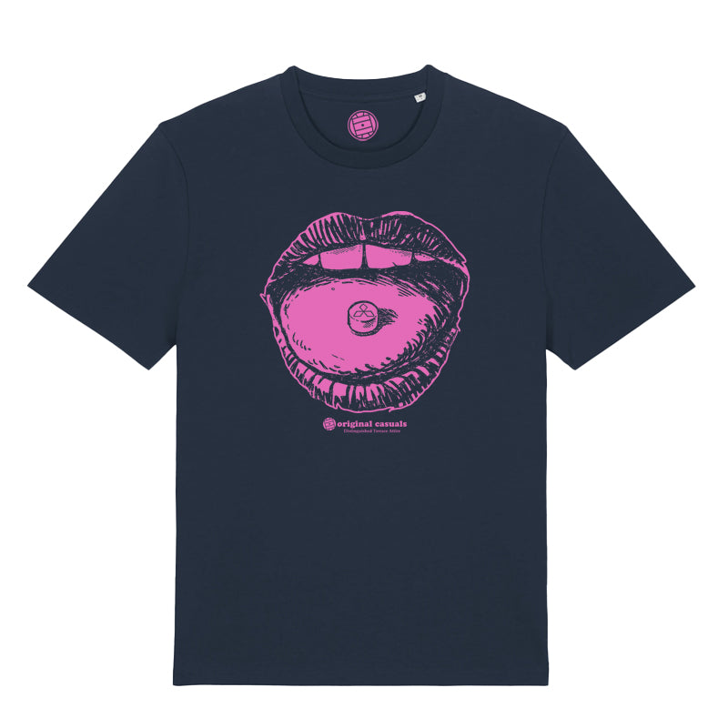 Ecstacy Kiss - Navy T-shirt