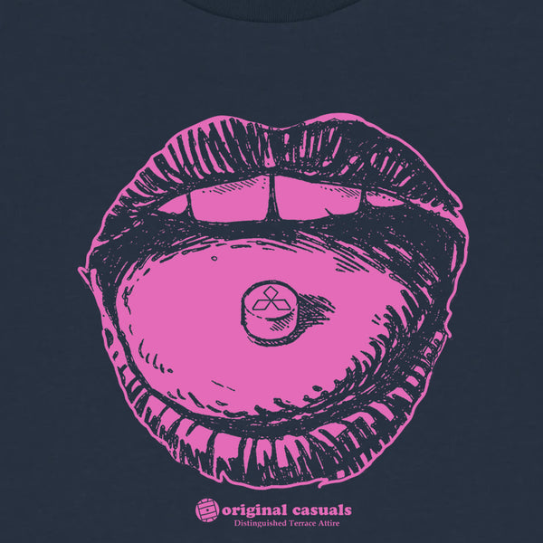 Ecstacy Kiss - Navy T-shirt