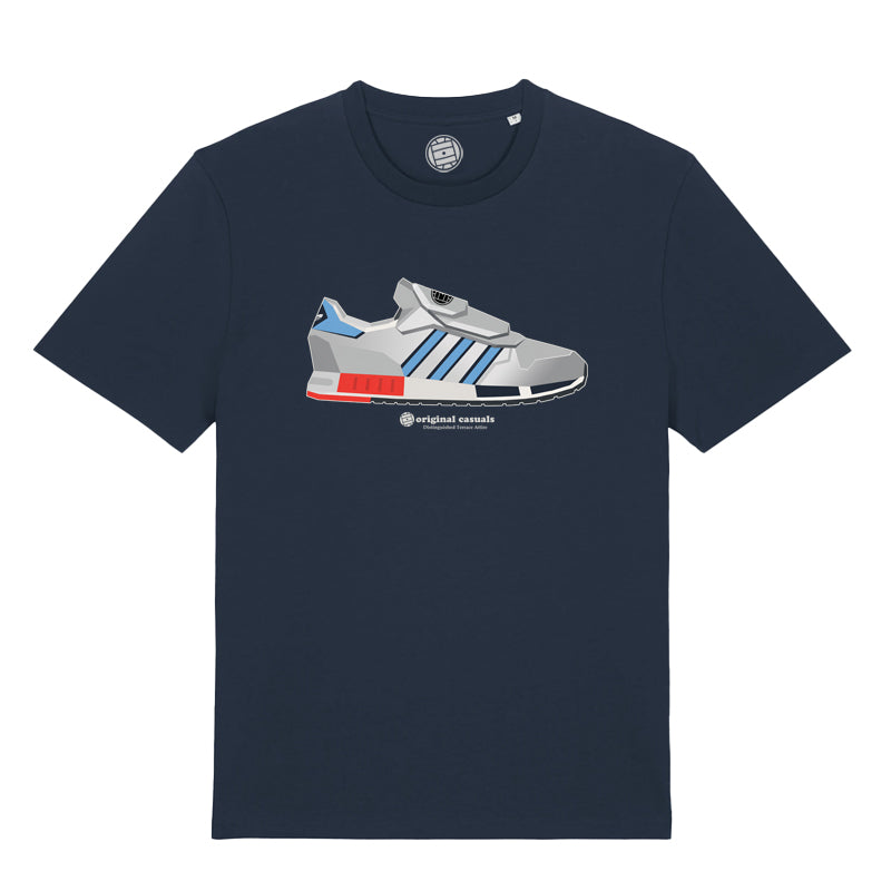 Micro Geometric - Navy T-shirt