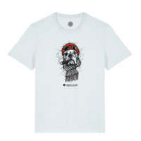 Bulldog Scribble- Ice Blue T-shirt
