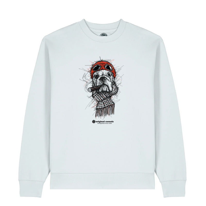 Bulldog Scribble - Ice Blue Sweatshirt