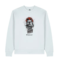 Bulldog Scribble - Ice Blue Sweatshirt