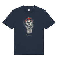 Bulldog Scribble- Navy T-shirt