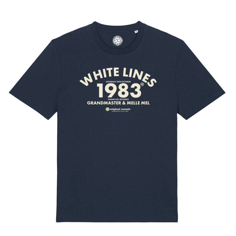 White Lines - Navy T-shirt