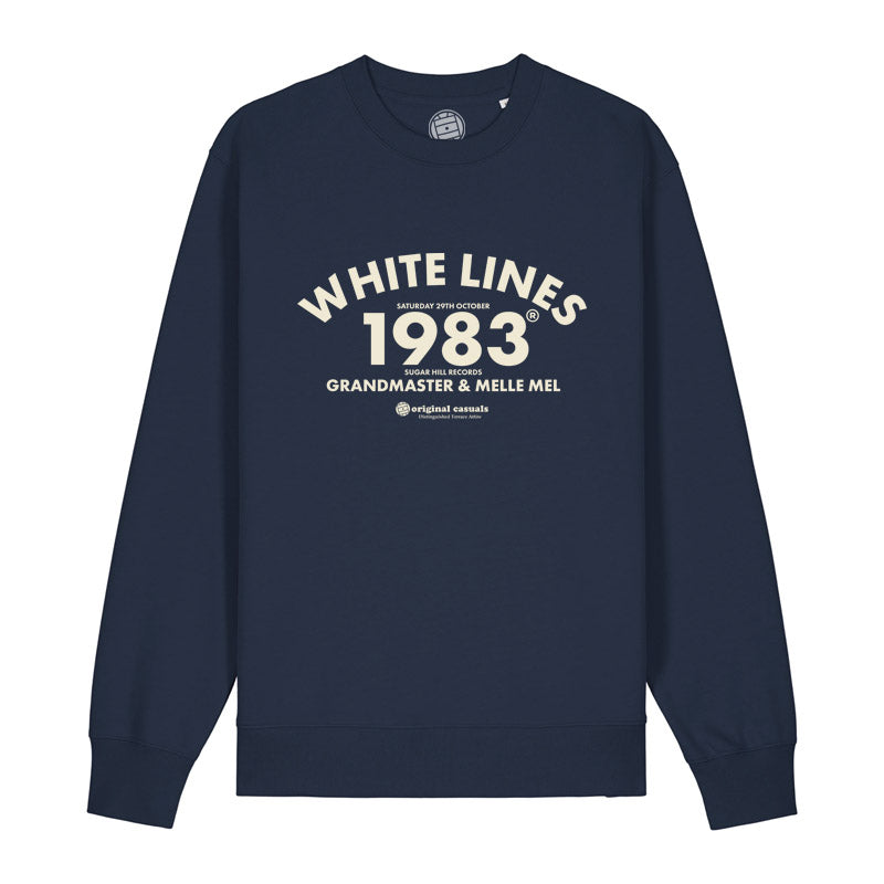 White Lines - Navy Sweatshirt