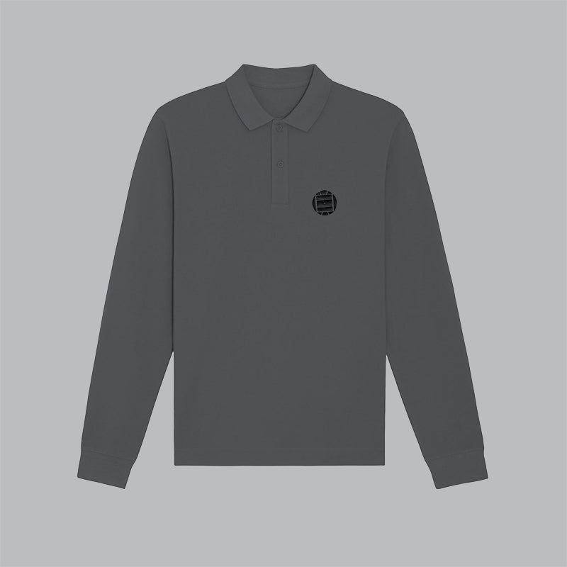 Anthracite Long-Sleeve Polo