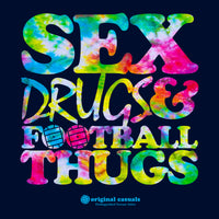 Sex Drugs & Football Thugs Navy T